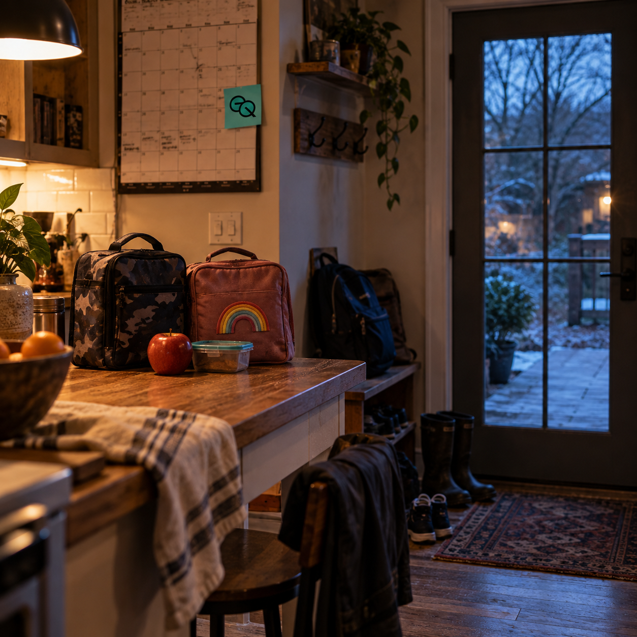 Dark by EQ Coffee in a warm early-morning family kitchen